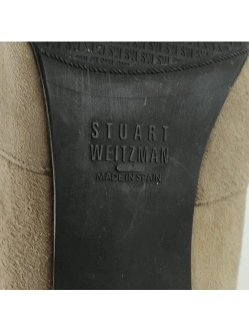 Stuart Weitzman Highland Women's Size 6.5 Taupe Over The Knee Heeled Boots